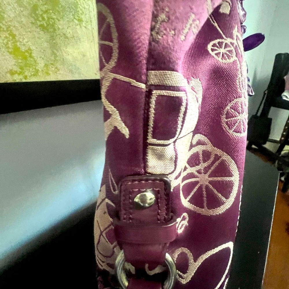 Coach Ashley Purple Satchel Bag - Picture 7 of 8